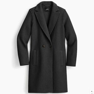 J.Crew Black Daphne Boiled Wool Coat Size 2
